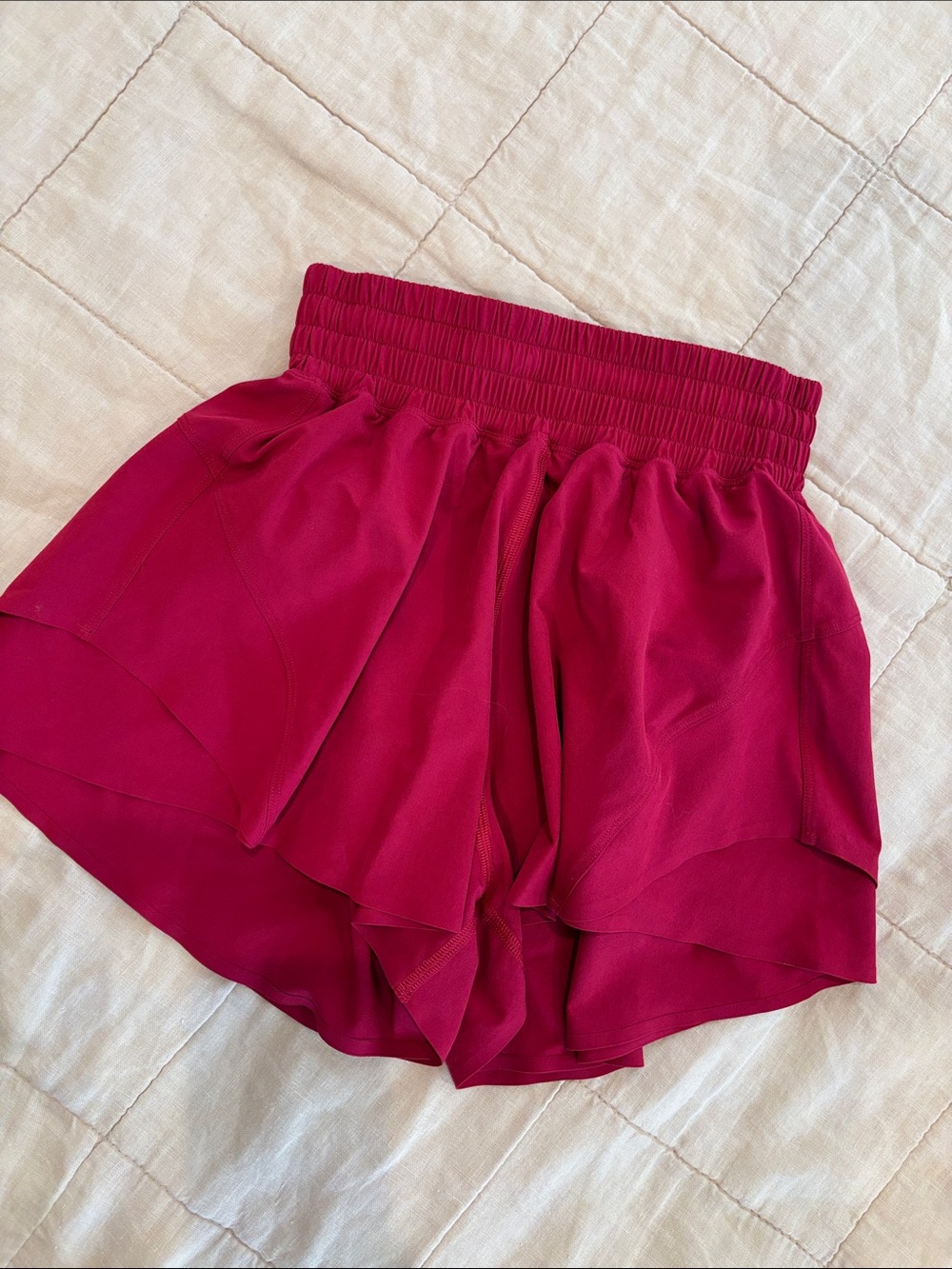 Lululemon Women’s or girls Layered Ruffle Shorts - Raspberry